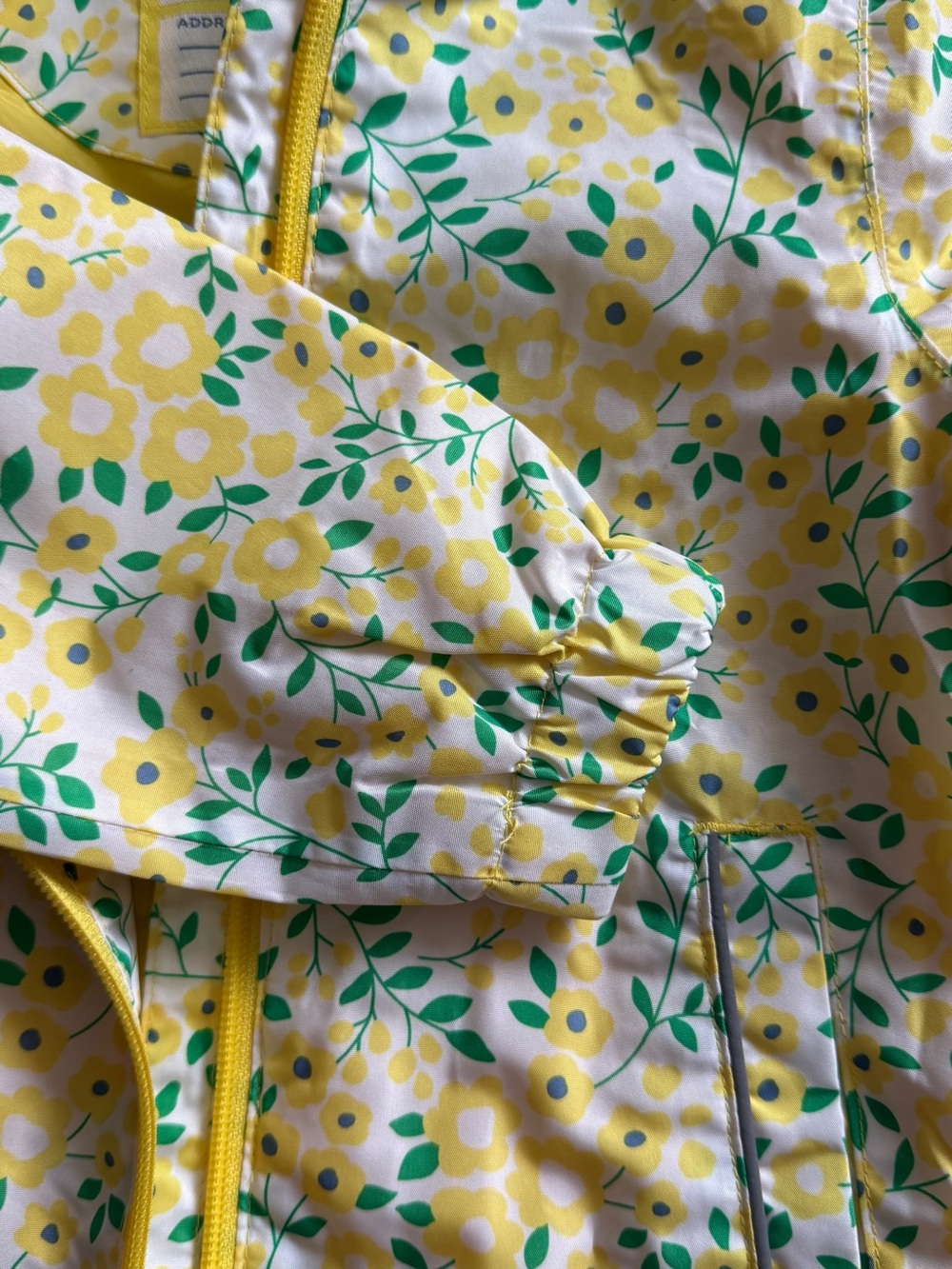 Kids Floral Hooded Raincoat in Yellow - Unbranded - Picture 5 of 10